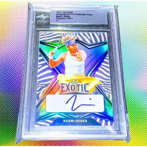 Naomi Osaka Leaf Exotic (2022) Auto Pre-Production Proof Prismatic Zebra 1 Of 1